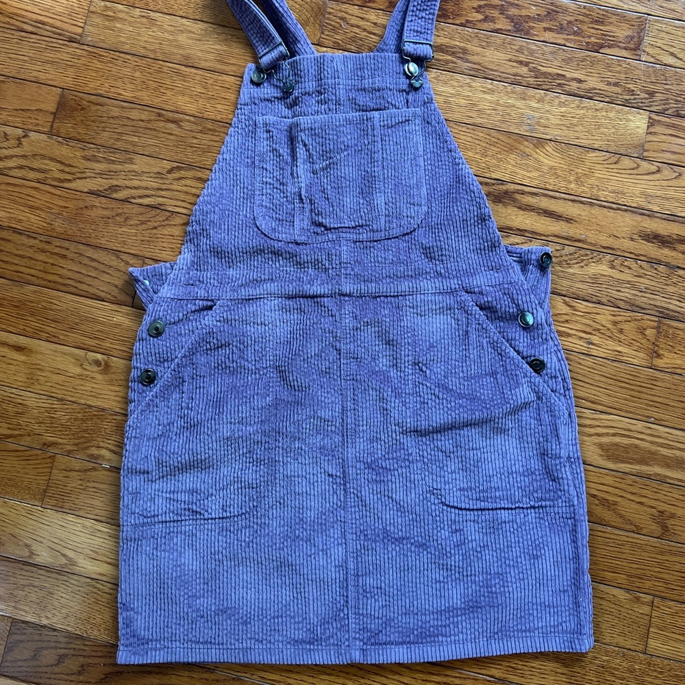 Purple Corduroy Skirt Overall XS